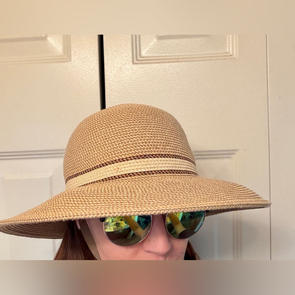 Solar Eclipse Polyester Twill Sun Hat With Chin Strap